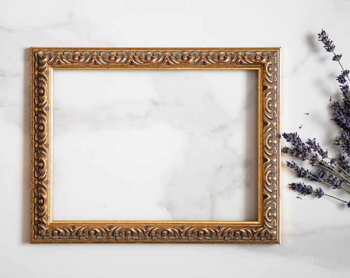 6x8 IN Wood Frame Gold Color, 15X20 CM Vintage Style Picture Frame