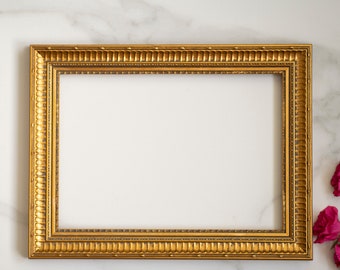 A4 Wood frame golden bronze color 21x30 CM (8.26x11.8in) vintage ornate style gallery wall art frame