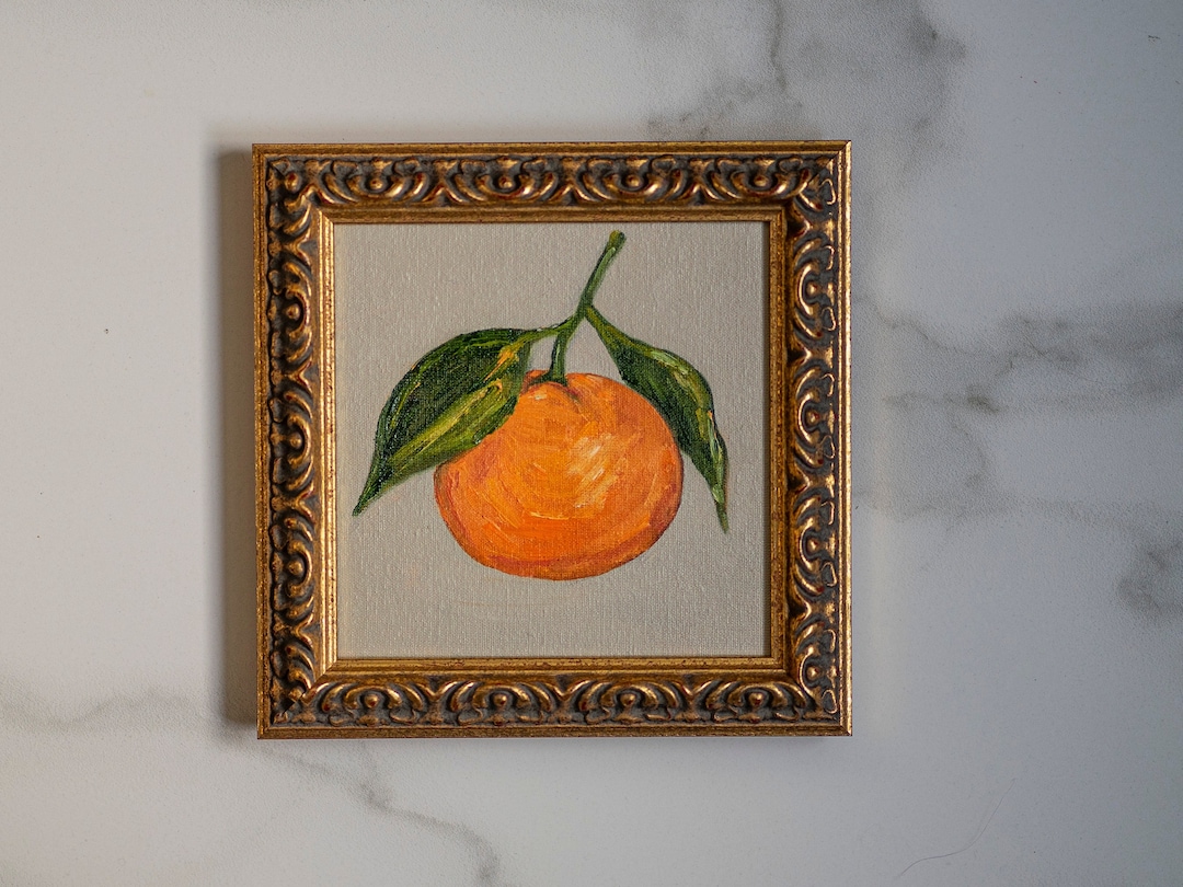 Clementine Oil Painting Original 6 X 6 IN Clementine Kitchen - Etsy Australia