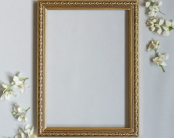 Marco de madera de bronce dorado estilo vintage: Expositor de diplomas A4 (21 x 30 cm)