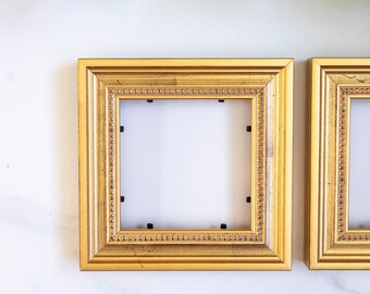 ゴールドバロック調フォトフレーム - 装飾木製フレーム3個セット（4 x