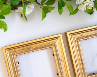 ゴールドバロック調フォトフレーム - 装飾木製フレーム3個セット（4 x
