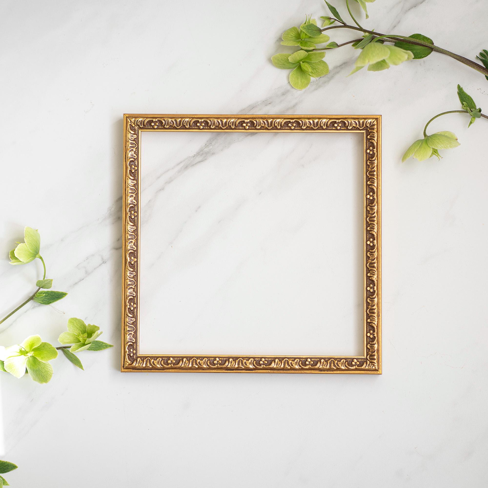 Cadre Classique Découpé Feuille D'Or Cadre Baroque Sur Mesure En Bois