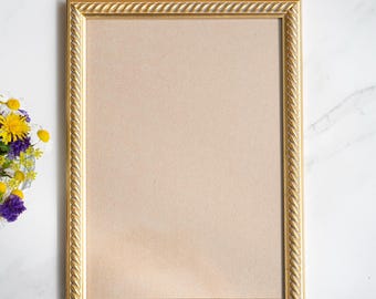 A4 - Handcrafted gold wooden picture frame - vintage style diploma frame (21x30cm or 8.26x11.8 in)