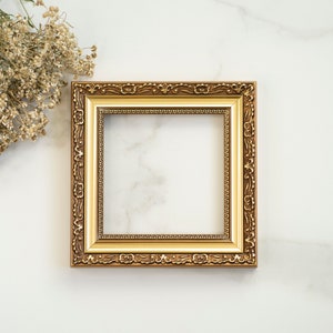 6x6 IN (15x15cm) ornate gold leaf WOOD FRAME   for paintings picture art gallery wall solid high quality frame