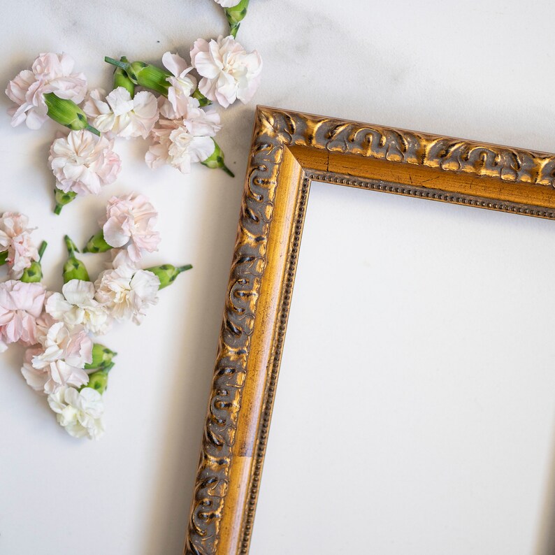 6x8 IN antique style fine art frame gold bronze color, 15X20 CM vintage art picture frame, frame for painting, antique style art frame 画像 4