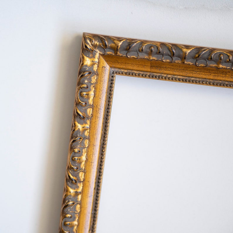 6x8 IN antique style fine art frame gold bronze color, 15X20 CM vintage art picture frame, frame for painting, antique style art frame 画像 2