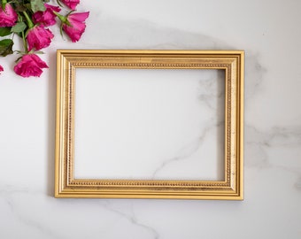 7 x 9,5 IN Gold leaf ornate vintage baroque style gold royal Italian wood picture frame for picture art gallery wall 18x24 cm