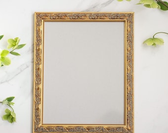 Marco de madera adornado con oro hecho a mano de 8 x 10 pulgadas: Exhibición de fotos artísticas barrocas de 20 x 25 cm