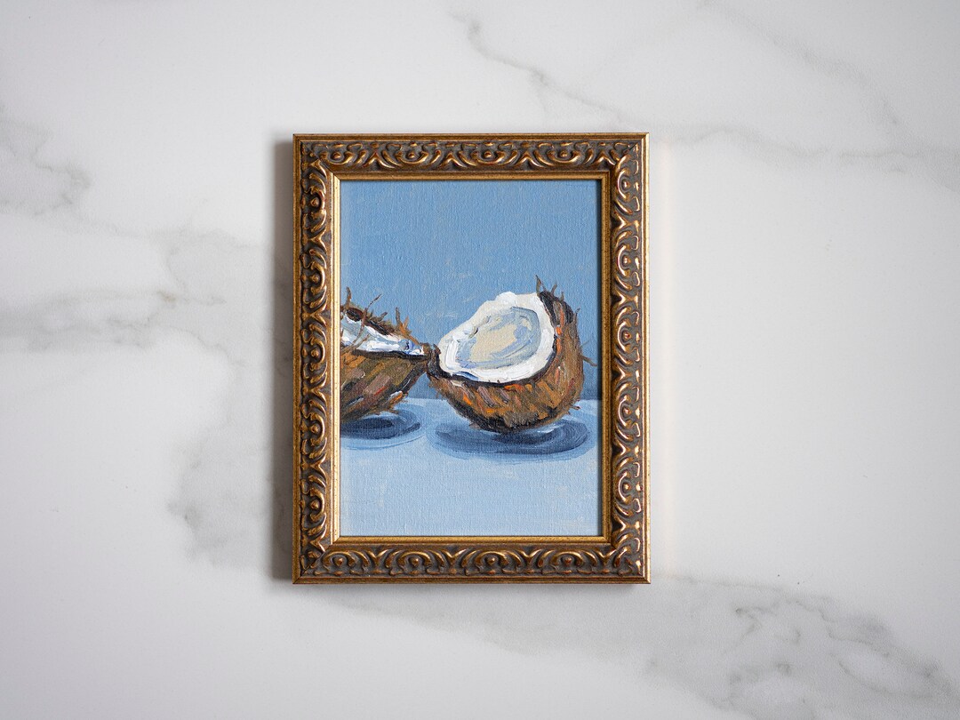 6x8 IN Coconut Oil Painting Original 15x20 Cm Etsy