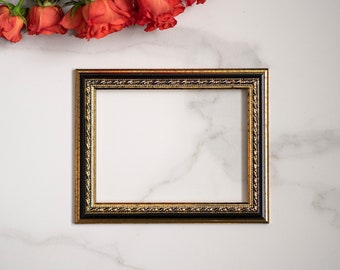 6x8 IN Vintage style gorgeos ornate gold leaf baroque wood frame for gallery wall art 15X20 CM