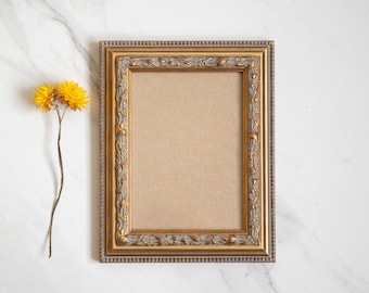 Marco de fotos dorado estilo vintage hecho a mano de 5 x 7 pulgadas 13 x 18 cm