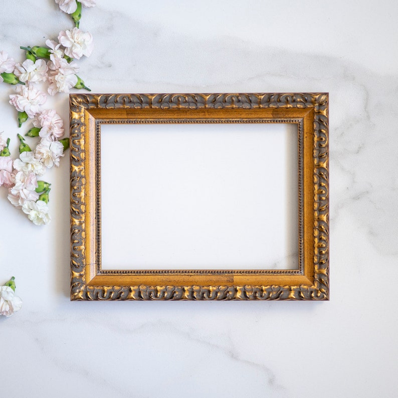 6x8 IN antique style fine art frame gold bronze color, 15X20 CM vintage art picture frame, frame for painting, antique style art frame image 6