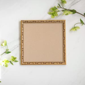 20x20 CM Ornate Gold Picture Frame: Vintage Baroque Wooden Square Frame -8x8 inch
