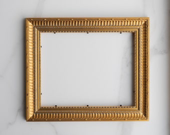 8x10 inch Vintage style gold wood frame - Handcrafted gallery wall decor