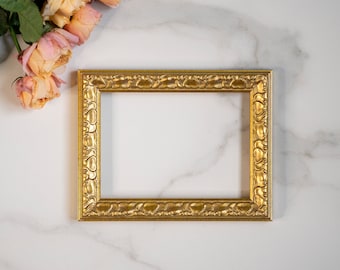 5x7in  Wood frame golden  color 13x18 cm vintage ornate style gallery wall art frame