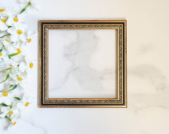 8x8 inch Vintage style golden black wood gallery wall frame