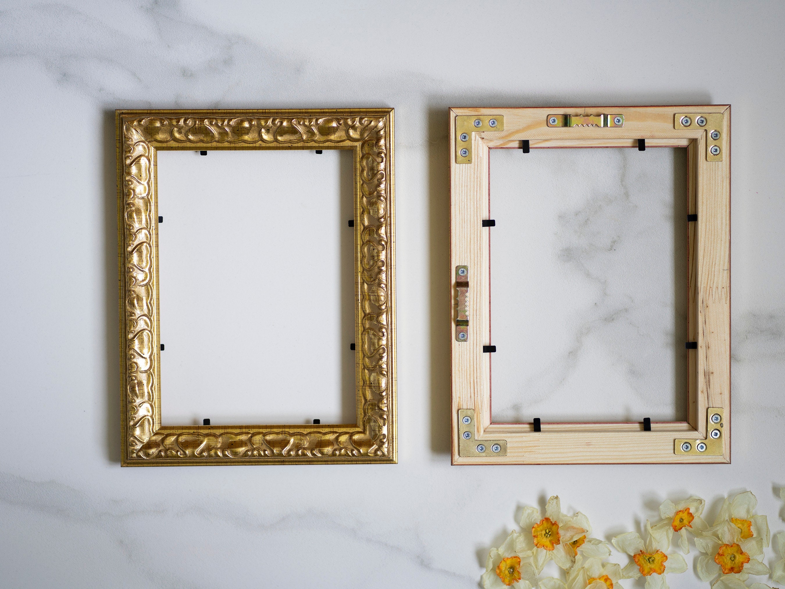 5x7 IN Vintage Style Ornate Gold WOOD Frame for Painting Etsy