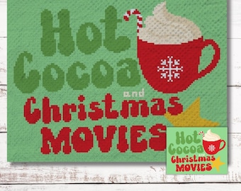 Cocoa & Movies Graph Häkelanleitung C2C, Mini c2c, tss, sc, hdc, dc Graphgan mit schriftlicher Anleitung, Ecke zu Ecke häkeln