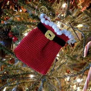 Crochet Santa's Sack Ornament/Gift Card Holder PATTERN ONLY Christmas holiday present thread tree decoration decor neighbor friend gift