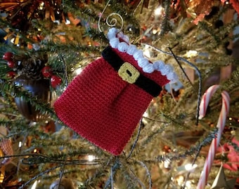 Crochet Santa's Sack Ornament/Gift Card Holder PATTERN ONLY Christmas holiday present thread tree decoration decor neighbor friend gift