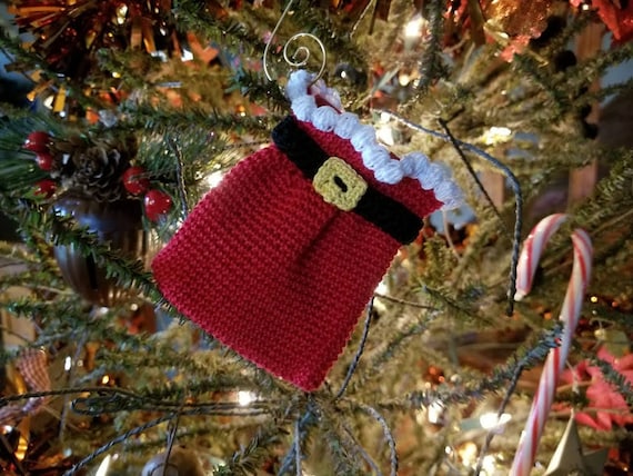 Crochet Santa's Sack Ornament/gift Card Holder PATTERN - Etsy