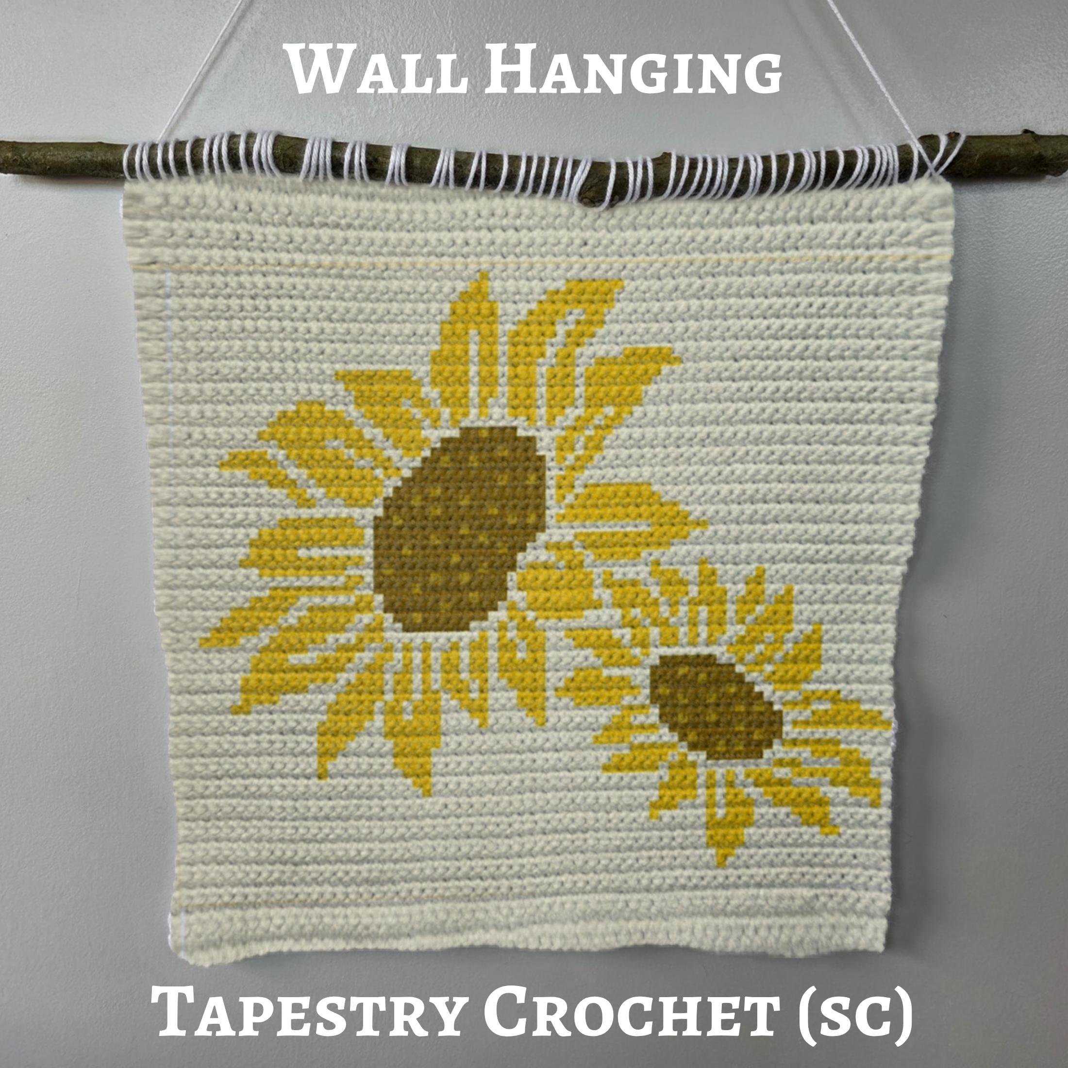 Sunflower Graph Pattern Sunflowers Graph Crochet Pattern, Throw Pillow, Wall Hanging, Blanket ...