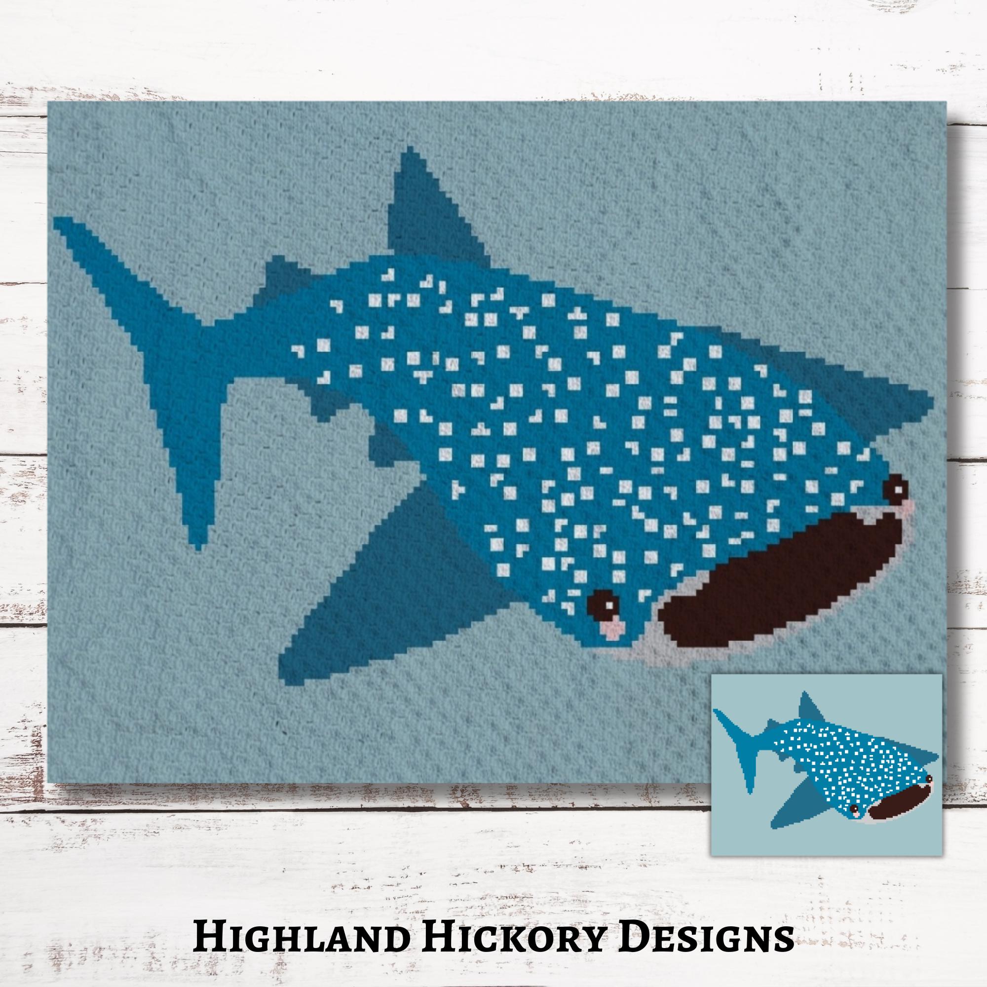 25 Whale Shark Crochet Patterns for Ocean-Loving Makers 9 Whale Shark Graph Crochet Pattern C2C Graphgan + Written