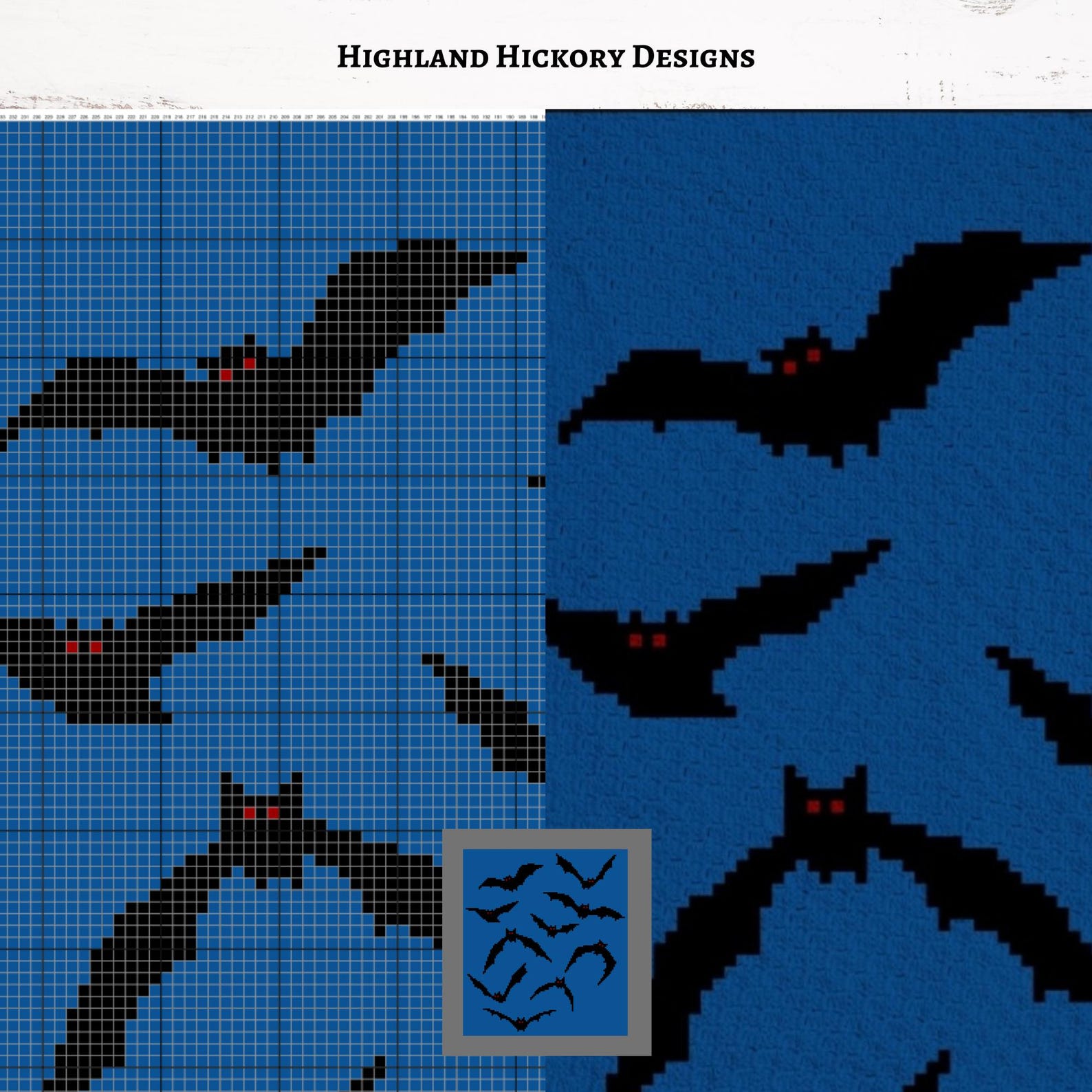 Bats Graph Crochet Pattern C2C, Mini C2c, Tss, Sc, Hdc, Dc Graphgan ...