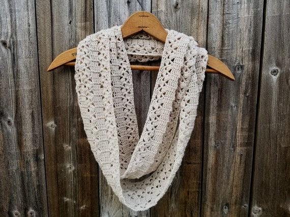 lacy infinity scarf crochet pattern