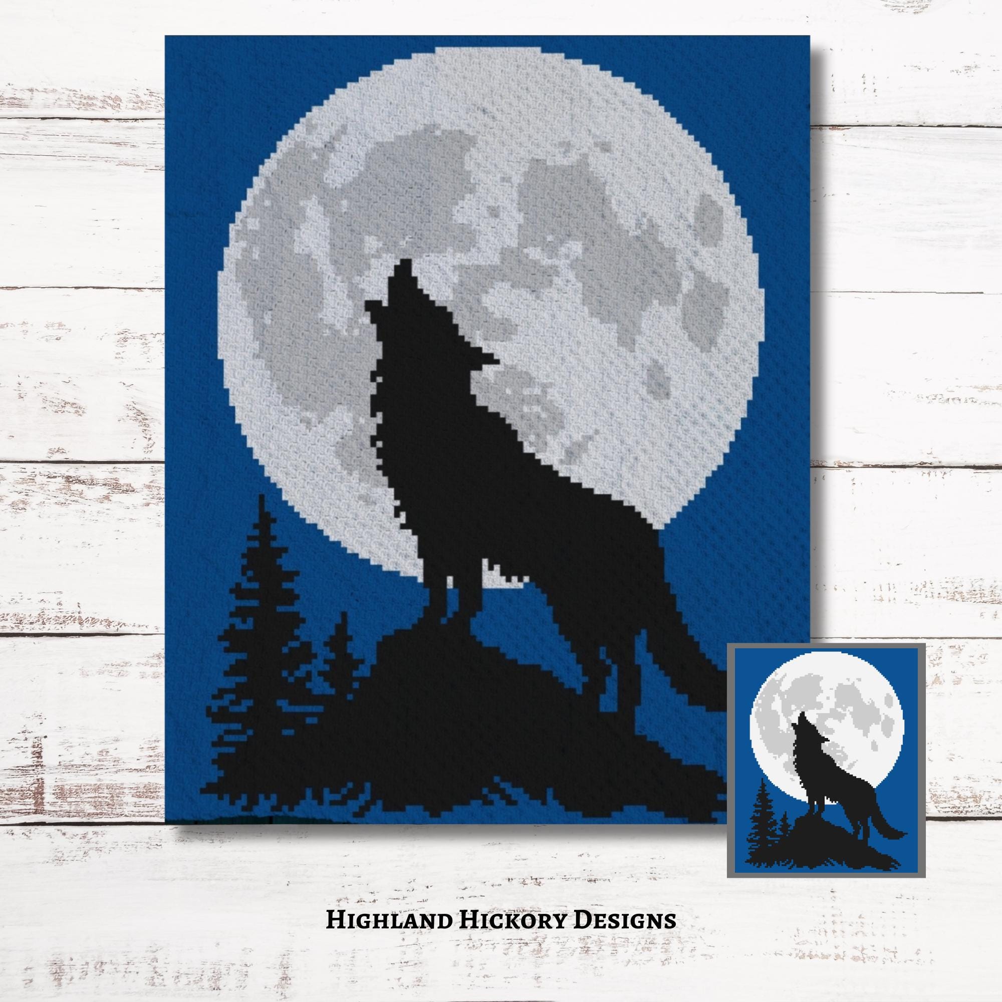 38 Wolf Crochet Patterns to Stitch for Woodland Decor, Gifts, and Amigurumi Displays 22 Wolf Howl Graph Crochet Pattern C2C Graphgan + Written