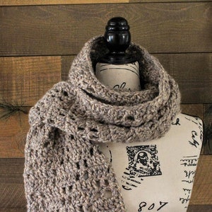 Crochet Checkmate Scarf PATTERN ONLY woman&#39;s teen&#39;s teenager&#39;s scarf or infinity scarf filet crochet checkerboard pattern chunky yarn