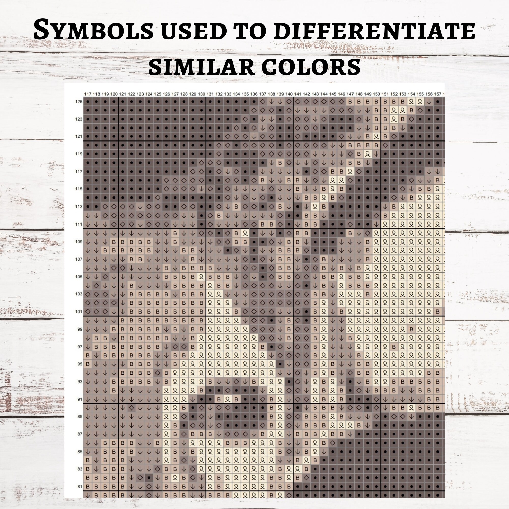 Realistic Deer Graph Crochet Pattern Tapestry or Tunisian Crochet, Sc ...