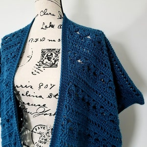 Crochet Water's Edge Kimono PATTERN ONLY women teen teenager female cardigan sweater sleeveless lacy long gift for her spring summer fall image 2