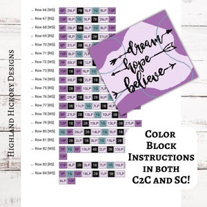 Dream Graph Crochet Pattern C2C, Mini C2c, Tss, Sc, Hdc, Dc Graphgan ...