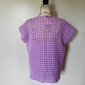 Crochet Wild Orchid Cardigan PATTERN ONLY women's teen's teenager sweater top kimono summer lacy spring fall short sleeves gift for her image 3