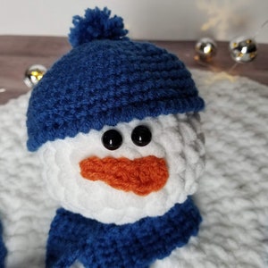 Crochet Melting Snowman PATTERN ONLY winter holiday decoration child's lovey baby lovey security blanket table top decor image 3