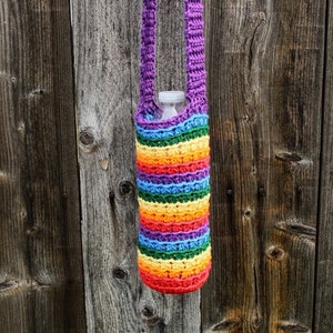 Crochet Rainbow Water Bottle Holder PATTERN ONLY Child Adult Bottle ...