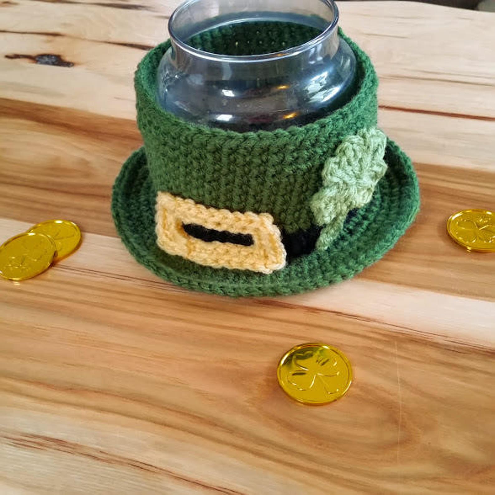 Crochet Leprechaun Top Hat Candle Holder or Candy Dish PATTERN Etsy