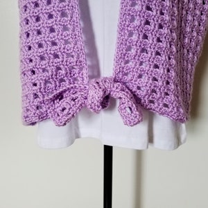 Crochet Wild Orchid Cardigan PATTERN ONLY women's teen's teenager sweater top kimono summer lacy spring fall short sleeves gift for her image 2