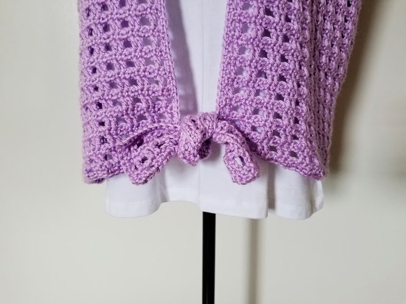 Crochet Wild Orchid Cardigan PATTERN ONLY women's teen's teenager sweater top kimono summer lacy spring fall short sleeves gift for her image 2
