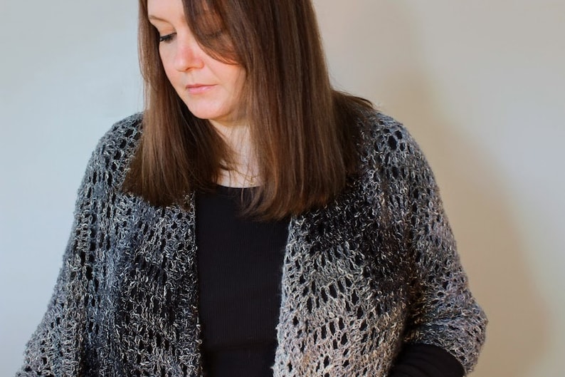 Crochet Midnight Ruana PATTERN ONLY womens outerwear top | Etsy