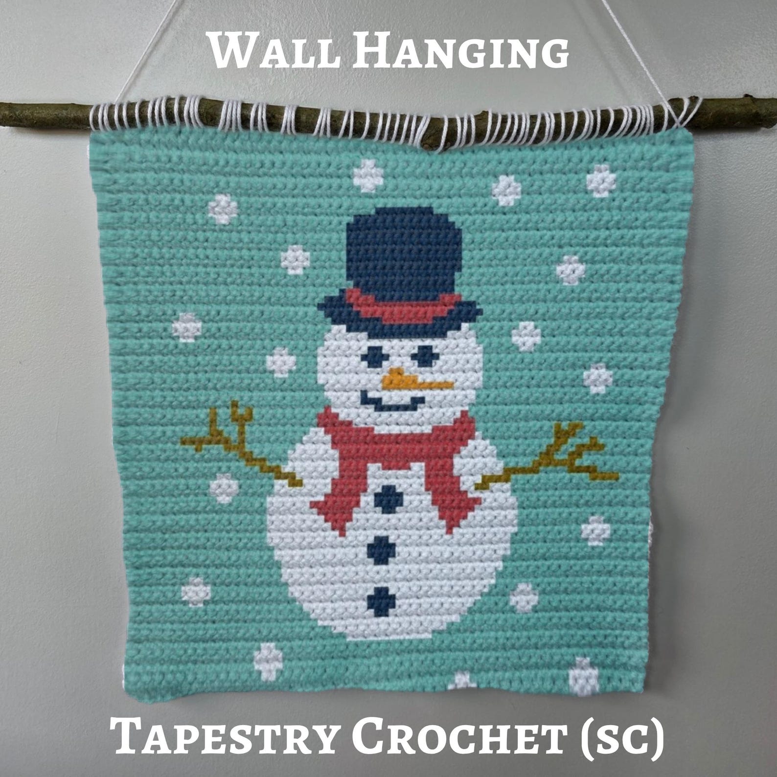 Graph Knitted Snowman Pattern Happy Snowman Graph Crochet Pattern, Throw Pillow, Wall Hanging ...