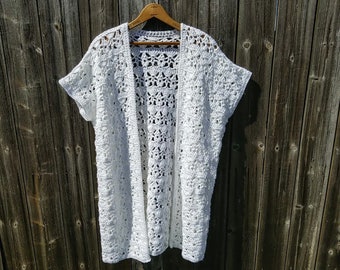 Crochet Moonstone Kimono PATTERN ONLY woman's or teen's kimono cardigan sweater available in 9 sizes from XS to 5XL