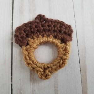 Crochet Upcycled Acorns PATTERN ONLY Fall Decor Autumn Decorations Ornaments small photo frame napkin ring garland country rustic image 2