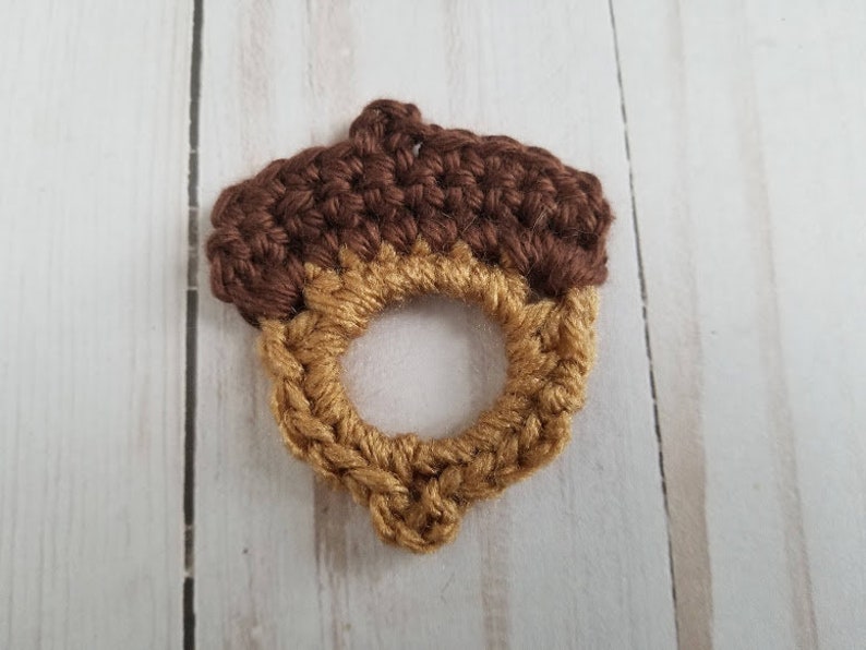 Crochet Upcycled Acorns PATTERN ONLY Fall Decor Autumn Decorations Ornaments small photo frame napkin ring garland country rustic image 2