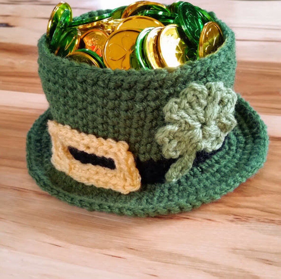 Crochet Leprechaun Top Hat Candle Holder or Candy Dish PATTERN Etsy