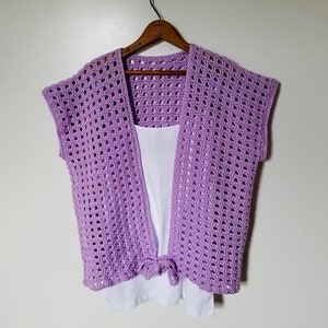 Crochet Wild Orchid Cardigan PATTERN ONLY women's teen's teenager sweater top kimono summer lacy spring fall short sleeves gift for her image 6