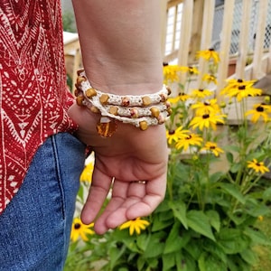 Crochet Rustic Wrap Bracelet MOTIF SEULEMENT femme adolescent wrap bracelet cheville été pays cadeau pour elle