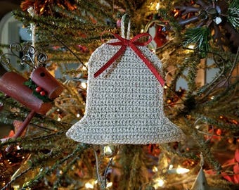 Crochet Bell Ornament/Gift Card Holder PATTERN ONLY holiday Christmas gift tree decoration gift for him gift for her keepsake easy